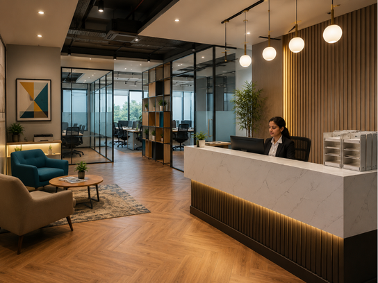 Corporate team working in a managed office space at Marathahalli Bengaluru